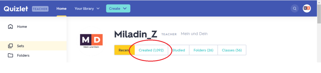 Quizlet preko 1000 setova - mein und dein