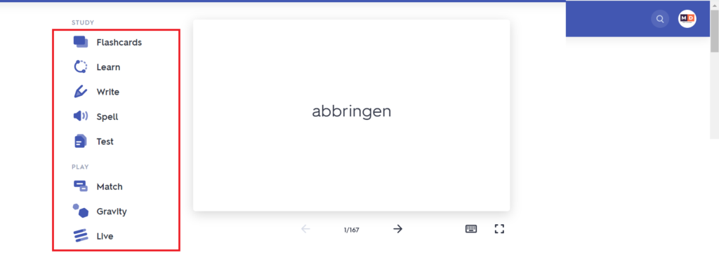 Quizlet seda različitih opcija - mein und dein